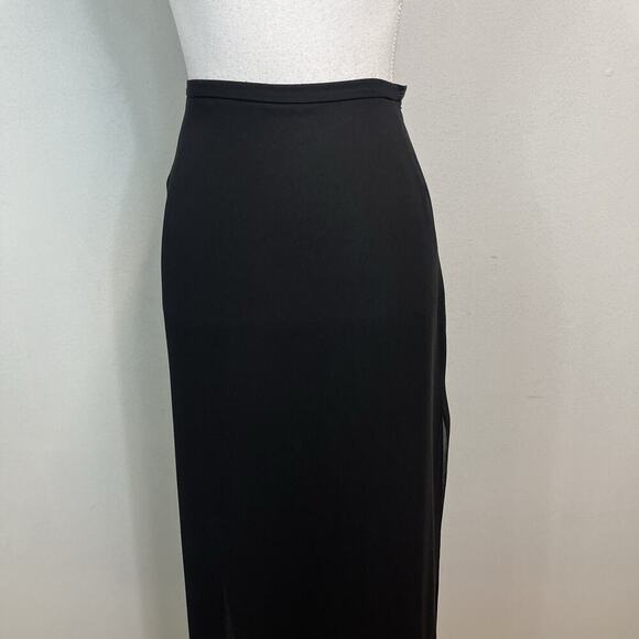 JS Collections Skirt size 10 Long Black Crepe Straight Formal Evening Wedding - Picture 3 of 11